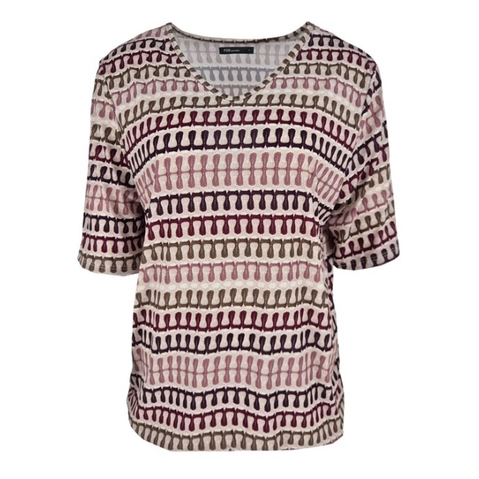 FOS Shirt 7842 Vivi knit look Plum zand